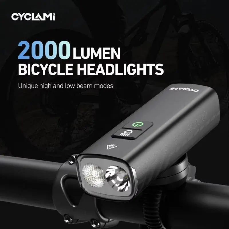 Multi-Function Bike Front Light Black - Image 2