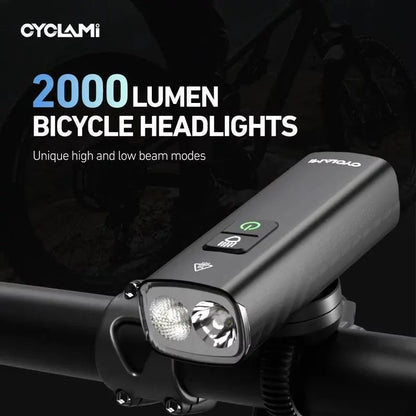 Multi-Function Bike Front Light Black - Image 2