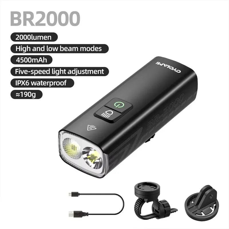 Multi-Function Bike Front Light Black - Image 3