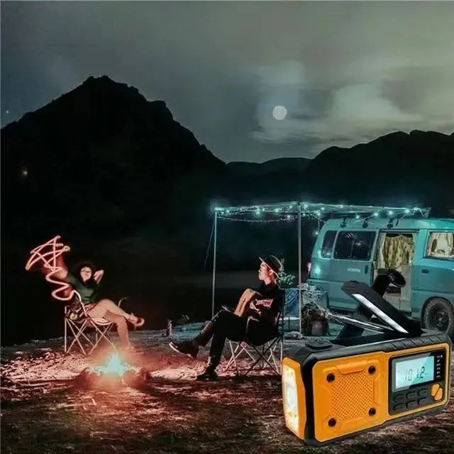 Emergency Hand Crank Solar Radio Yellow - Image 4