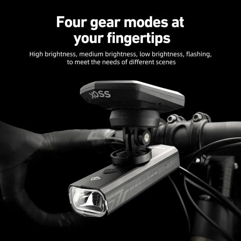 500 Lumen USB-C Rechargeable Bike Light Black - Image 2