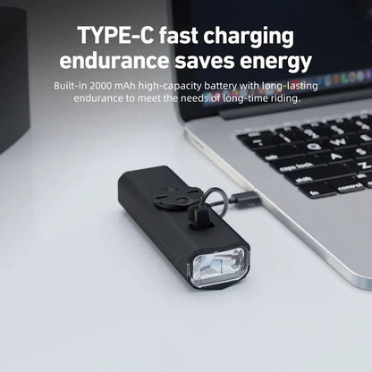 500 Lumen USB-C Rechargeable Bike Light Black - Image 4