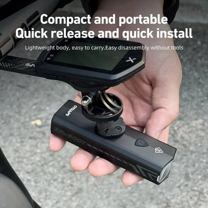 500 Lumen USB-C Rechargeable Bike Light Black - Image 5