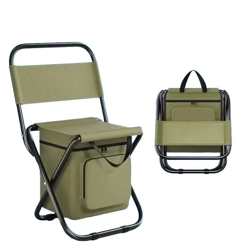 Folding Camping Chair with Carry Bag Green - Image 3