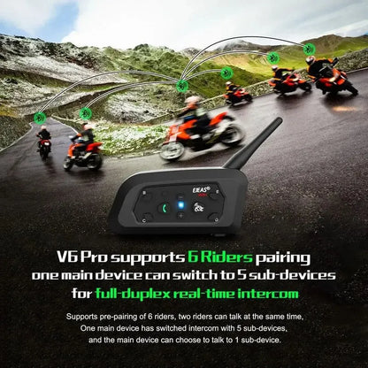 1200M Bluetooth Motorcycle Helmet Intercom Headset - Image 2