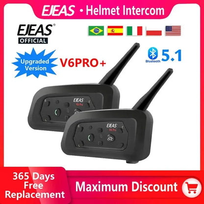 1200M Bluetooth Motorcycle Helmet Intercom Headset - Image 7