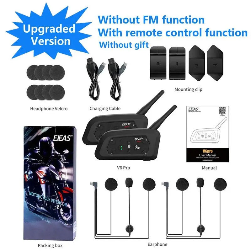 1200M Bluetooth Motorcycle Helmet Intercom Headset - Image 9
