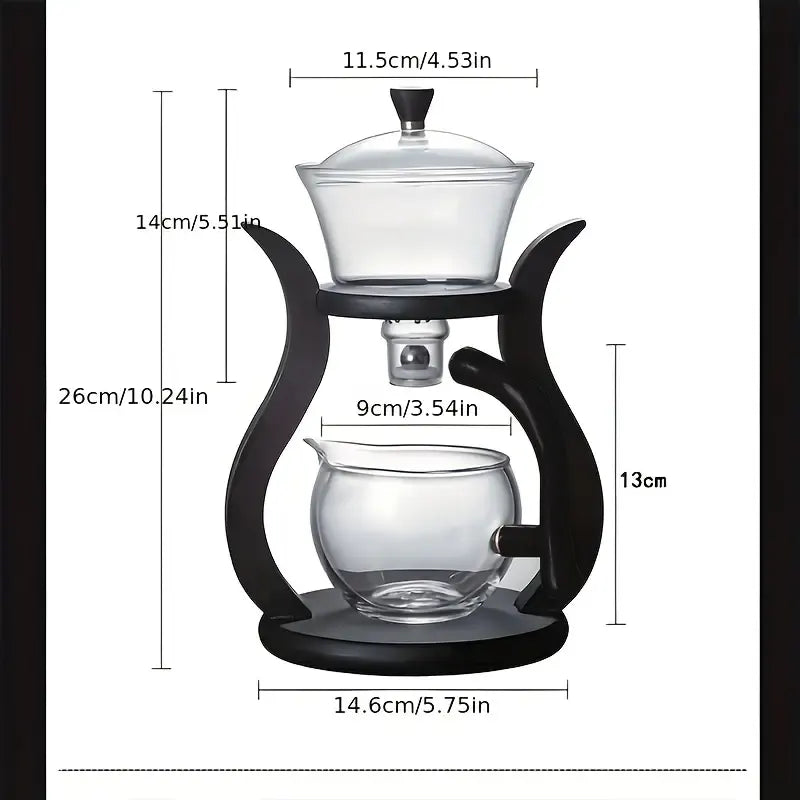 Lazy Kung Fu Glass Teapot Set with Infuser - Image 7