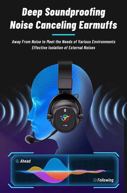 3-in-1 Gaming Headphones Wireless Wired Headset - Image 2