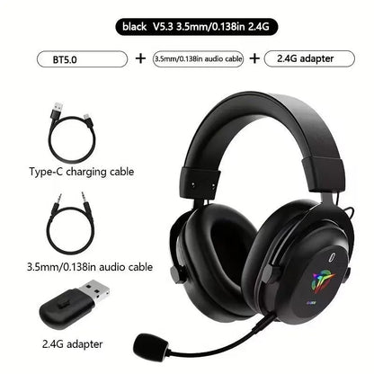 3-in-1 Gaming Headphones Wireless Wired Headset - Image 3