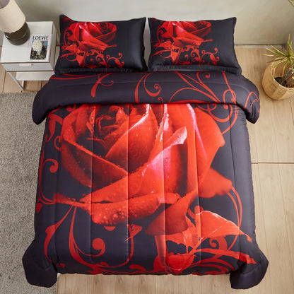 Black Rose Luxury 3 Piece Comforter Set - Image 4