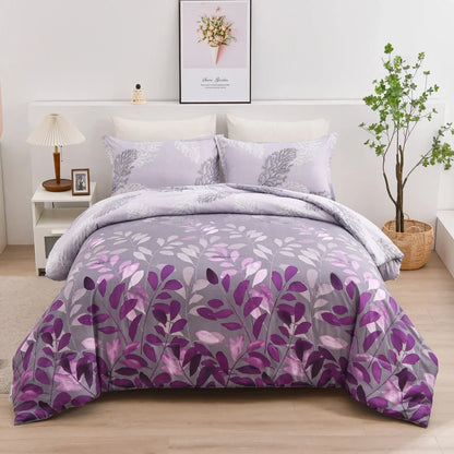 Violet Gardenia Luxe Floral 3 Piece Comforter Set
