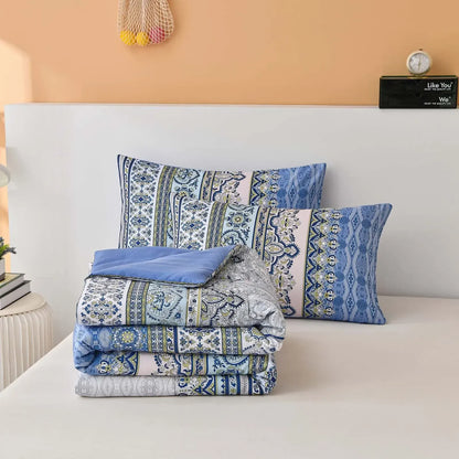 Blue Nordic Stripe Haven Comforter Quilted Doona Set - Image 5