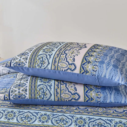 Blue Nordic Stripe Haven Comforter Quilted Doona Set - Image 7