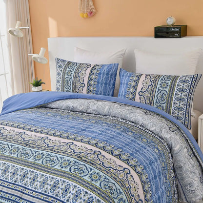 Blue Nordic Stripe Haven Comforter Quilted Doona Set - Image 9