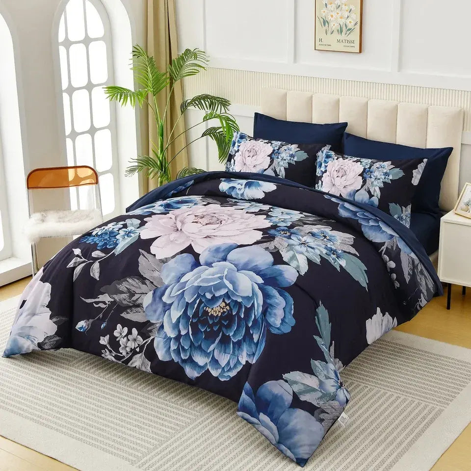 Midnight Bloom Royale 3 Piece Comforter Set - Image 3