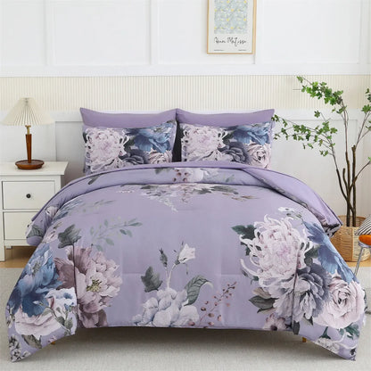 Lavender Mist Rosehaven Comforter Quilted Doona Set