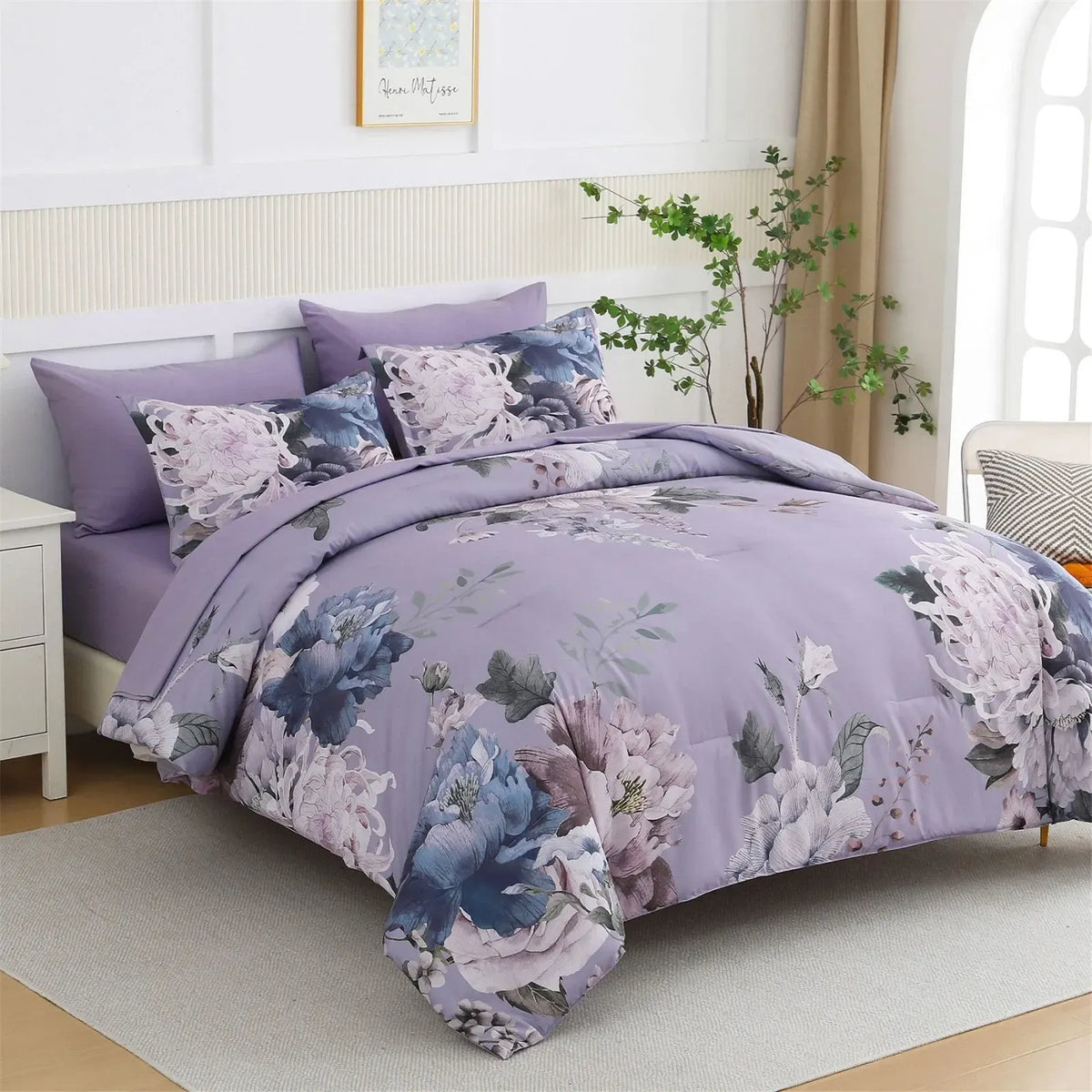 Lavender Mist Rosehaven Comforter Quilted Doona Set - Image 3