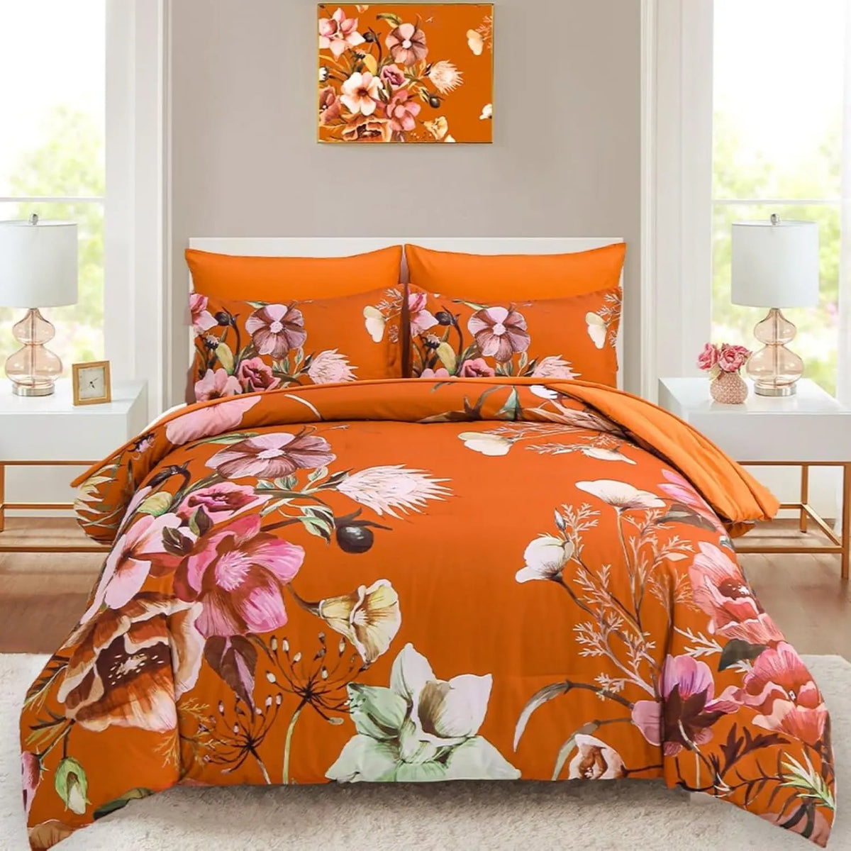 Terracotta Bloomhaven Royale 3 Piece Comforter Set