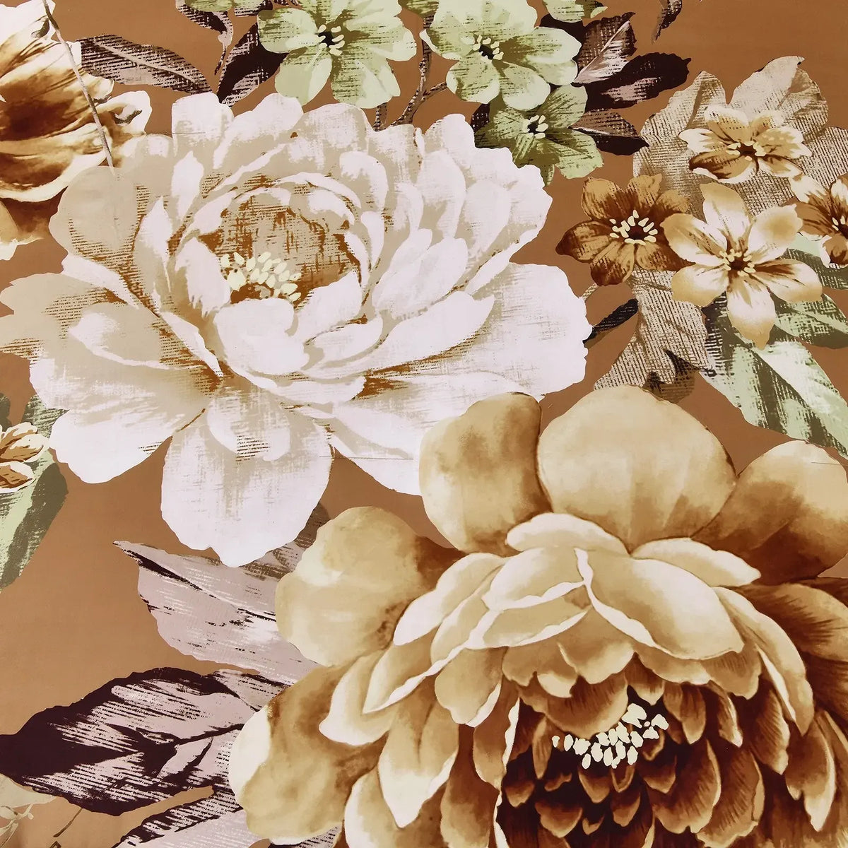 Golden Bloom Majesty Caramel Blossom 3 Piece Comforter Set - Image 6