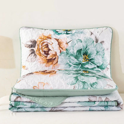 Rustic Farmhouse Chic floral Cozy 3 Pc Bedspread & Pillow Cover Set - Image 9