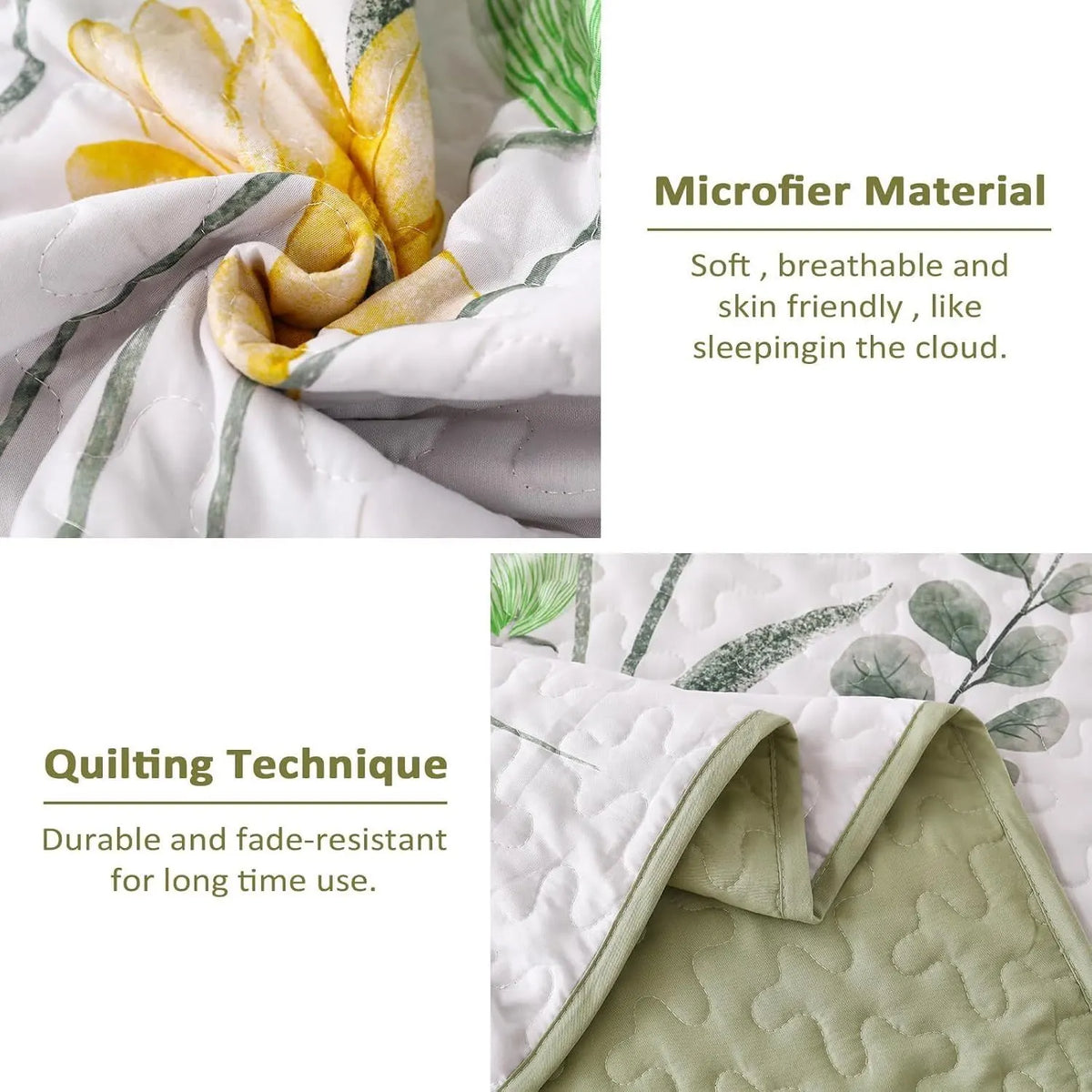Elegant Floral Majesty Bedspread Coverlet 3 Piece Set - Image 5
