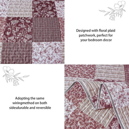 Blush Bohemian Patchwork 3 Piece bed spread Set - Image 4