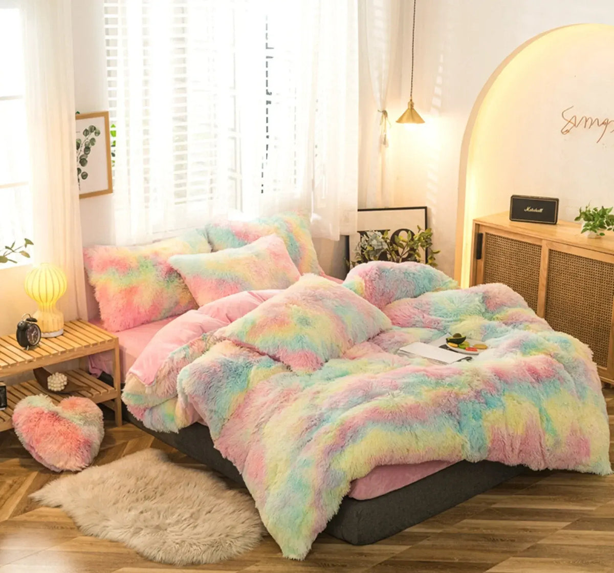 Colorful Plush Madeira Marigold Quilt / Doona / Duvet Cover set - Image 2