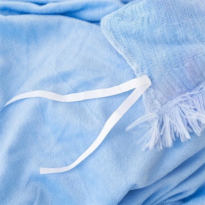 Blue Plush Riviera Gallery Quilt / Doona / Duvet Cover set - Image 4