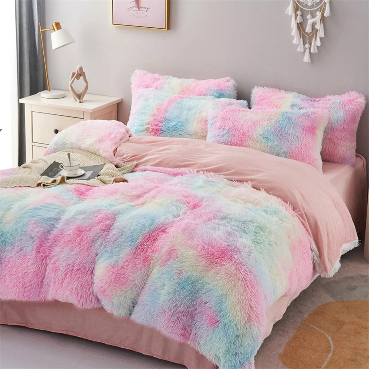 Tie Dye Avignon Botanical Quilt / Doona / Duvet Cover set - Image 4