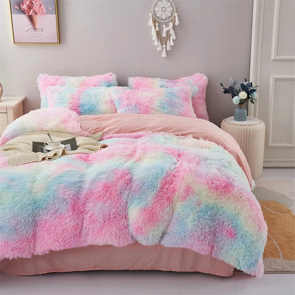 Tie Dye Avignon Botanical Quilt / Doona / Duvet Cover set - Image 3