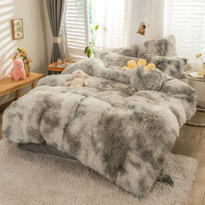 Grey Asteria Botanical Quilt / Doona / Duvet Cover set - Image 6