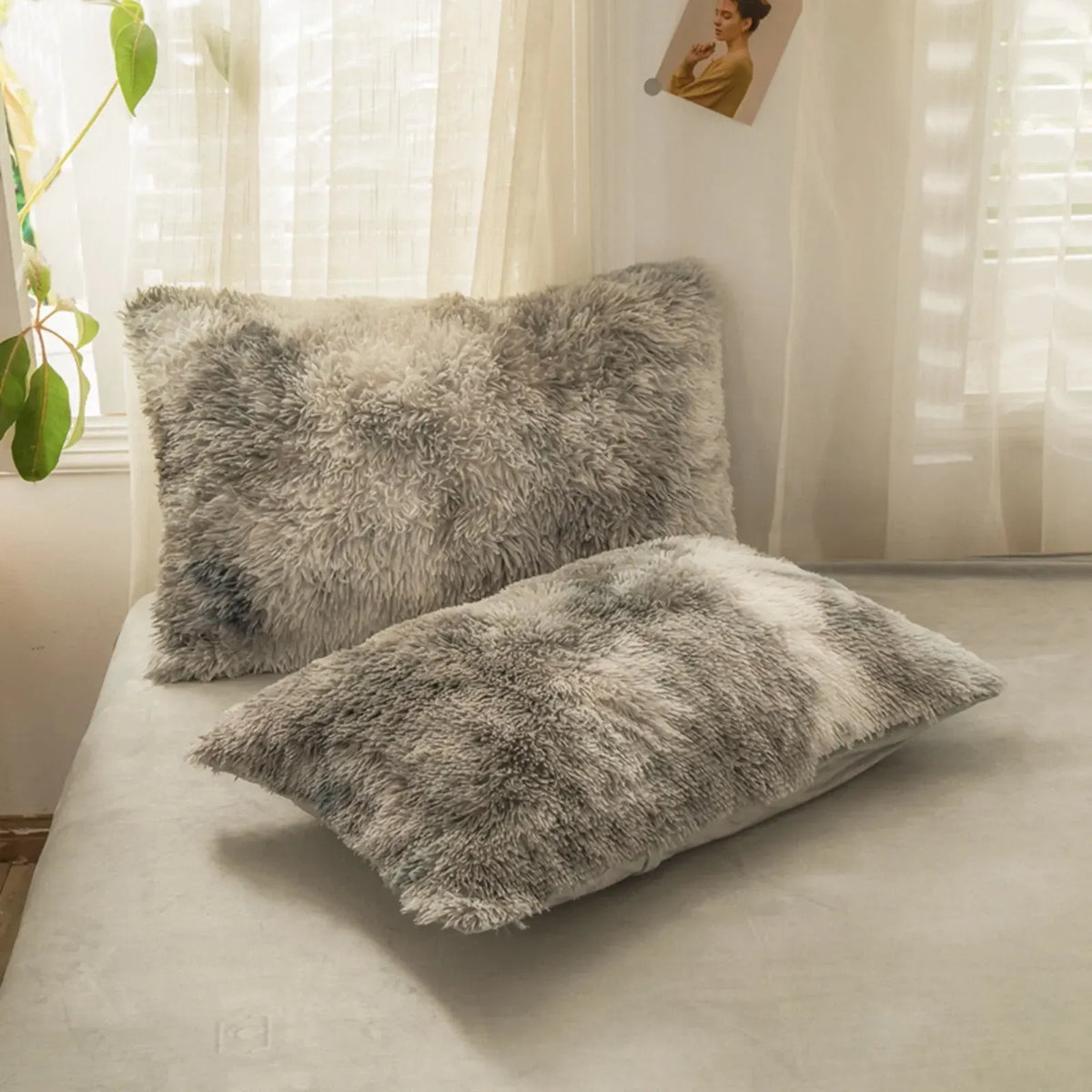Grey Asteria Botanical Quilt / Doona / Duvet Cover set - Image 5