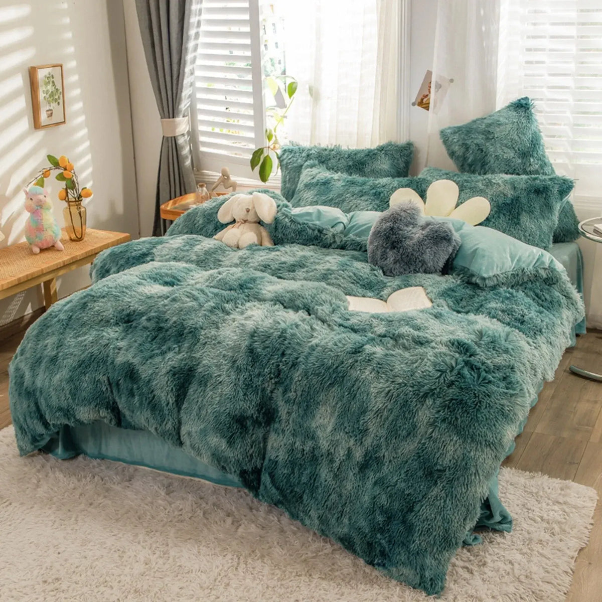 Blackish Green Sabine Charm Quilt / Doona / Duvet Cover set - Image 2
