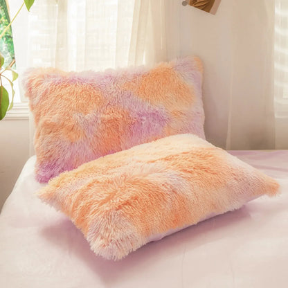 Peach Lilac Cloud Plush Quilt / Doona / Duvet Cover set - Image 7