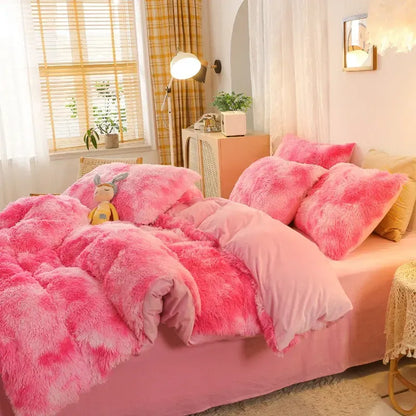 Pink Plush Ophelia Botanical Quilt / Doona / Duvet Cover set - Image 2