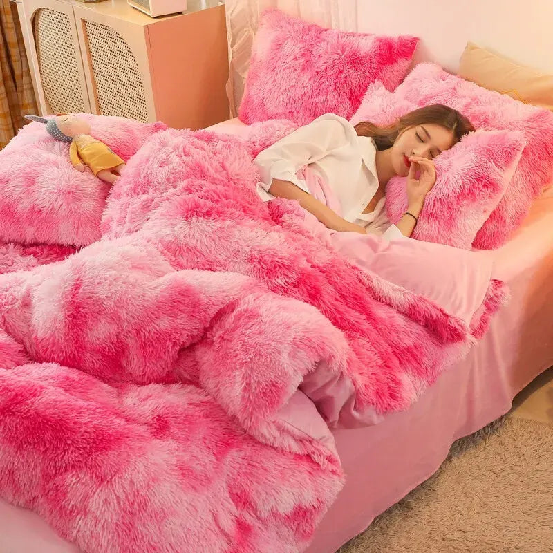 Pink Plush Ophelia Botanical Quilt / Doona / Duvet Cover set - Image 7