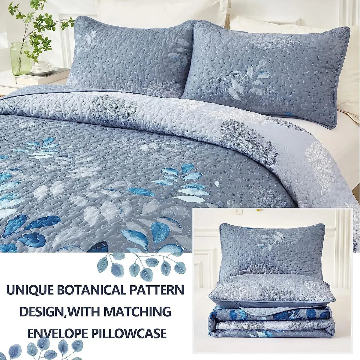 Estate Aurelia Leaf Quilt / Doona / Duvet Cover set - Image 4