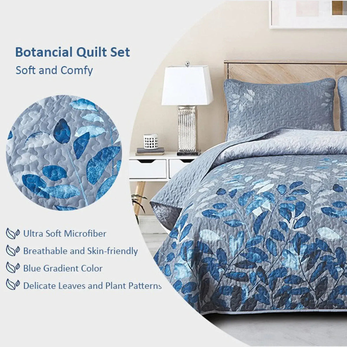 Estate Aurelia Leaf Quilt / Doona / Duvet Cover set - Image 7