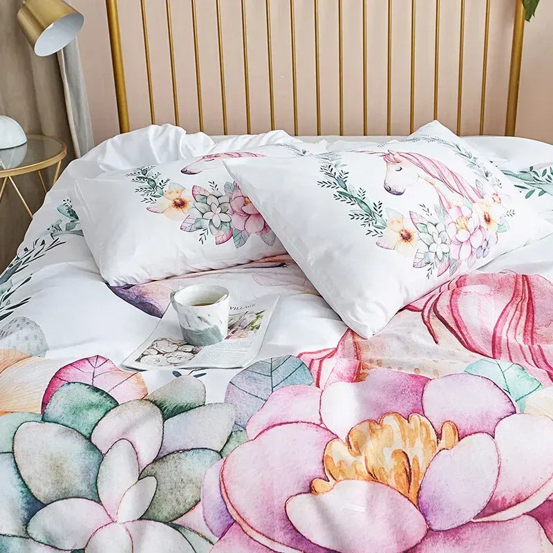 Unicorn Flowers Milano Paisley Quilt / Doona / Duvet Cover set - Image 5