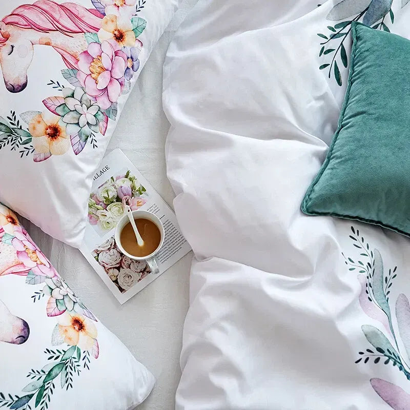 Unicorn Flowers Milano Paisley Quilt / Doona / Duvet Cover set - Image 6