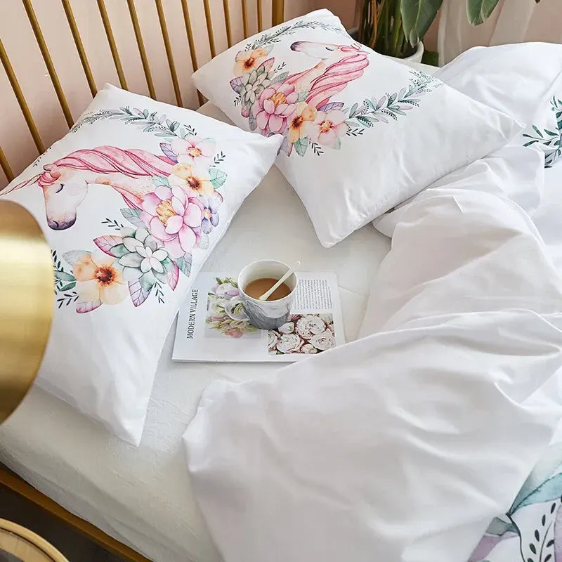 Unicorn Flowers Milano Paisley Quilt / Doona / Duvet Cover set - Image 4