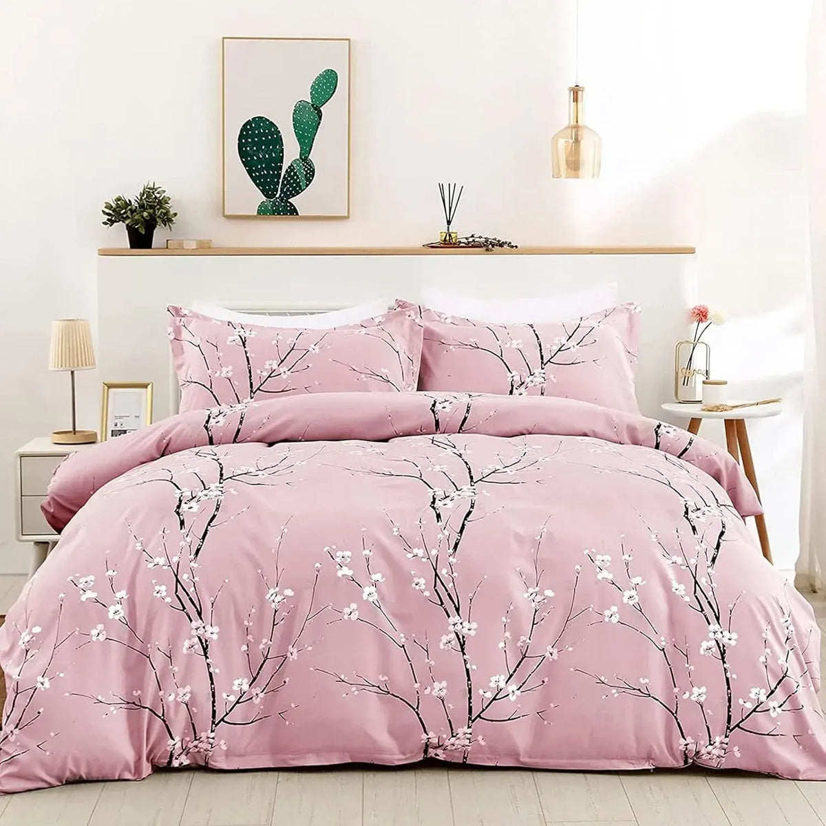 Pink Bloom Delphine Charm Quilt / Doona / Duvet Cover set - Image 7