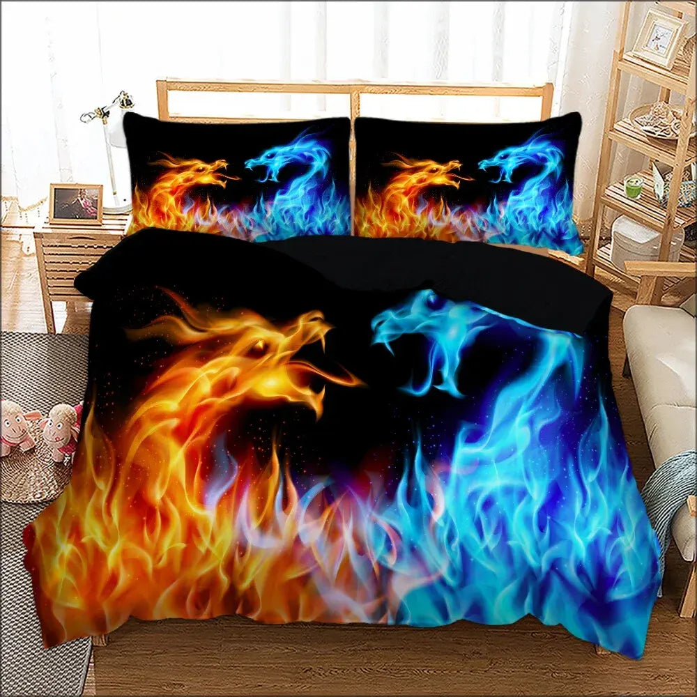 Dragon Arabelle Bloomscape Quilt / Doona / Duvet Cover set - Image 2