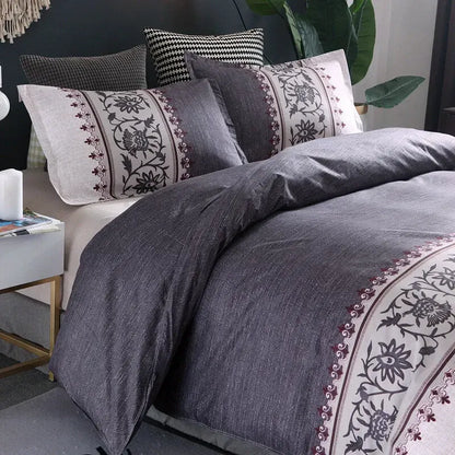 Striped Alpine Serenity Quilt / Doona / Duvet Cover set - Image 2