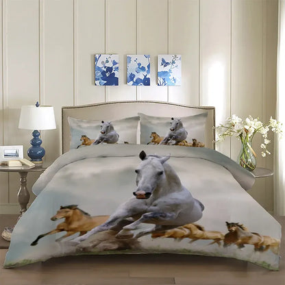 Horses Solenne Gallery Quilt / Doona / Duvet Cover set - Image 4