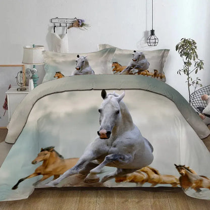 Horses Solenne Gallery Quilt / Doona / Duvet Cover set - Image 2