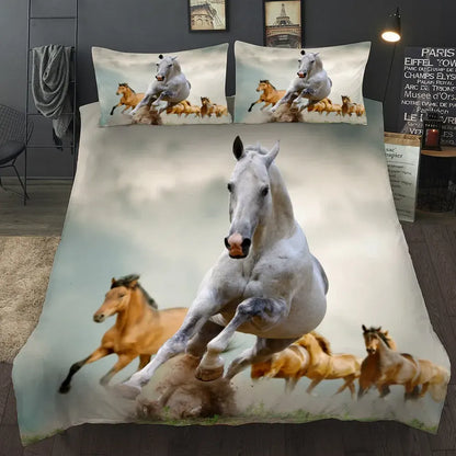 Horses Solenne Gallery Quilt / Doona / Duvet Cover set - Image 3