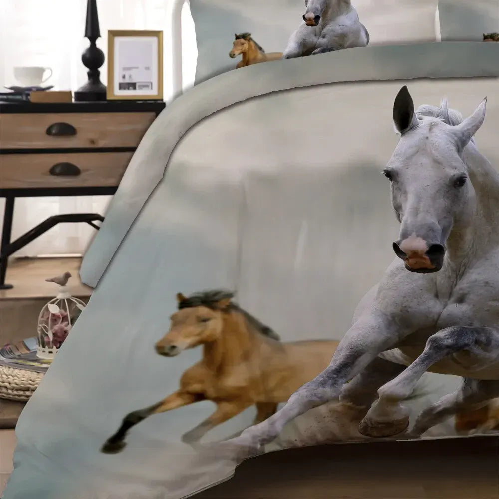 Horses Solenne Gallery Quilt / Doona / Duvet Cover set - Image 6