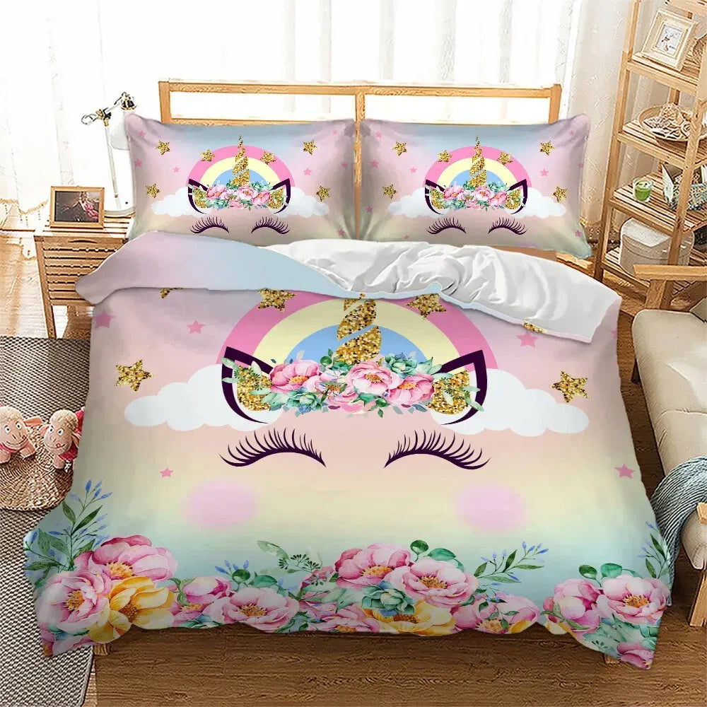 Unicorn Eyes Ophelia Atelier Quilt / Doona / Duvet Cover set - Image 2
